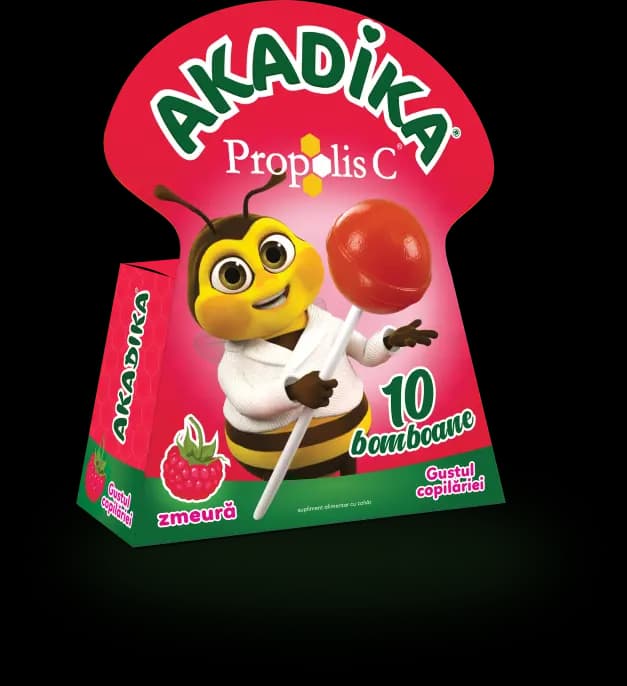 Cutie Akadika Propolis C Zmeura 10 Bomboane
